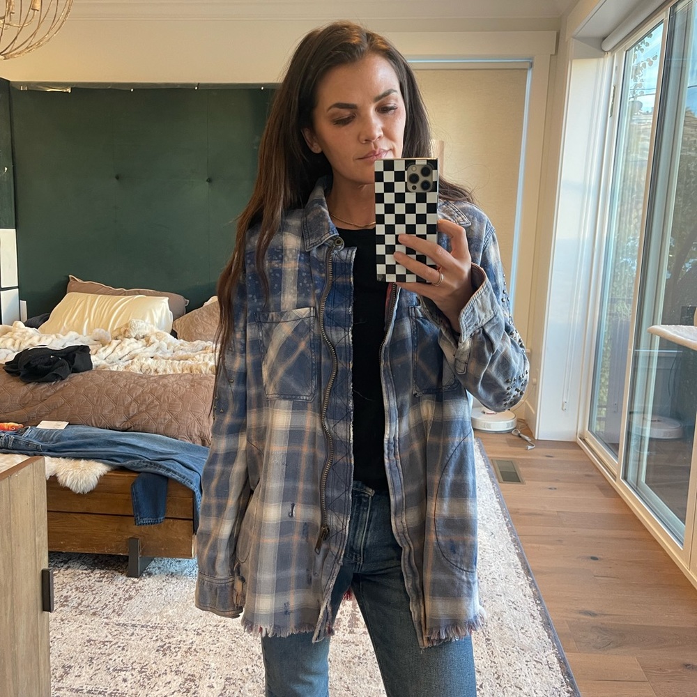 Free People Plaid Jacket